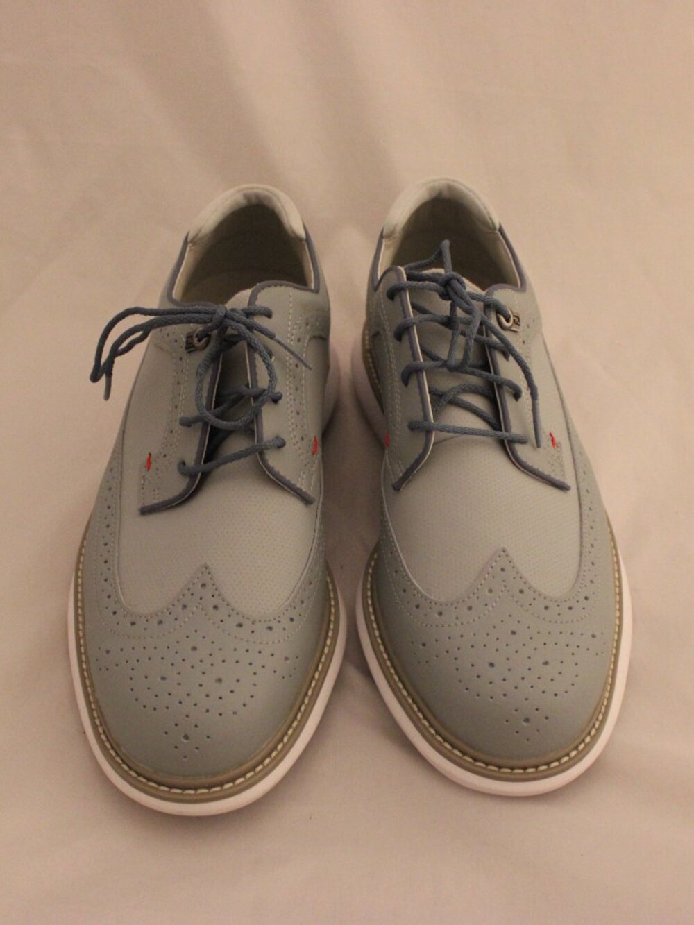 FootJoy Light Gray and White Athletic Golf Shoes - Picture 4 of 9
